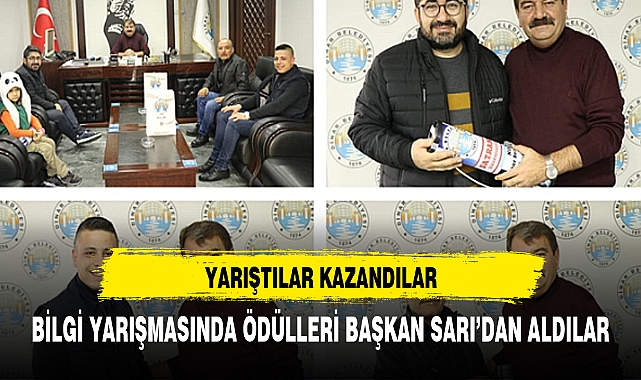 Ödüllerini Başkan Sarı'dan aldılar