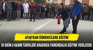 Öğrencilere 'afet farkındalık' eğitimi verildi