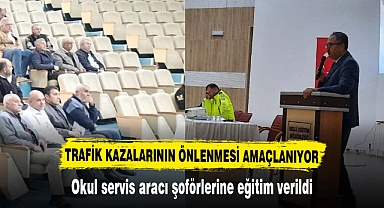 Okul servis aracı şoförlerine eğitim verildi