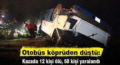 Otobüs köprüden düştü: