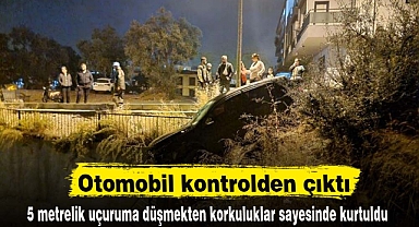 Otomobil kontrolden çıktı
