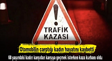 Otomobilin çarptığı kadın hayatını kaybetti