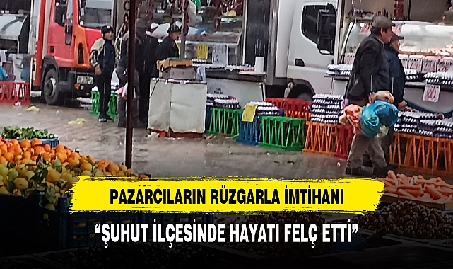 Pazarcı esnafının yağmur ve şiddetli rüzgarla imtihanı