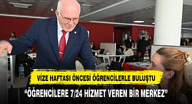 Rektör Savaş vize haftası öncesinde öğrencilerle buluştu