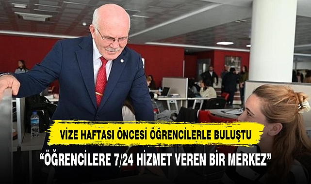 Rektör Savaş vize haftası öncesinde öğrencilerle buluştu