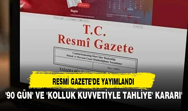 RESMİ GAZETE'DE YAYIMLANDI