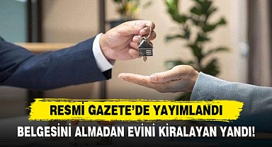 RESMİ GAZETE’DE YAYIMLANDI