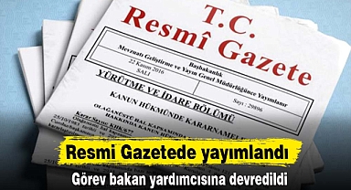 Resmi Gazetede yayımlandı