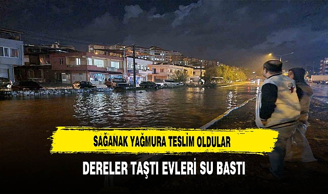 Sağanak Yağmura Teslim Oldular. Evleri Su Bastı