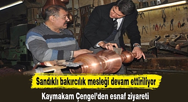 Sandıklı bakırcılık mesleği devam ettiriliyor