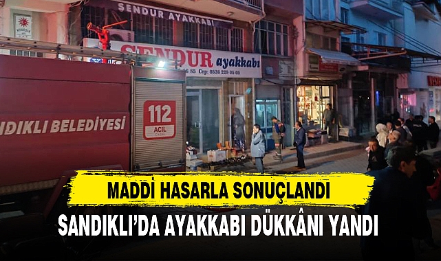 Sandıklı'da Ayakkabı Dükkânı Yandı