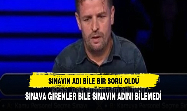 Sınavın adı bile 100 bin tl değerinde