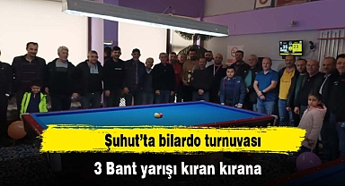 Şuhut'ta bilardo turnuvası