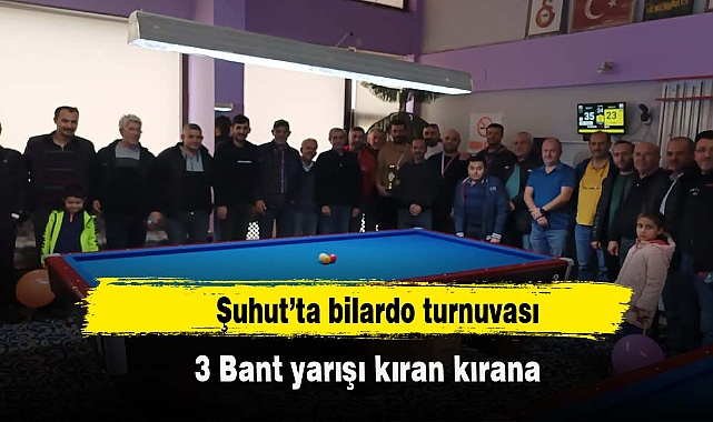 Şuhut'ta bilardo turnuvası