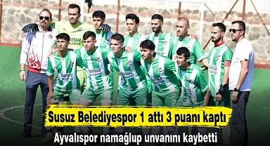 Susuz Belediyespor 1 attı 3 puanı kaptı