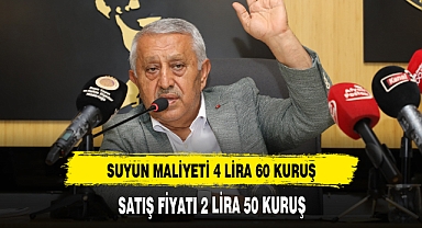 SUYUN MALİYETİ 4 LİRA 60 KURUŞ