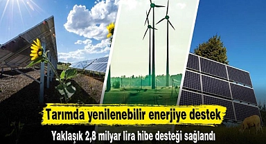 Tarımda yenilenebilir enerjiye destek