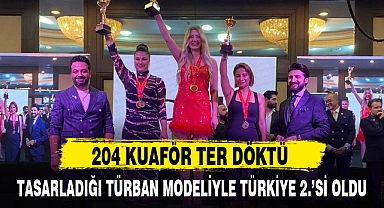 TASARLADIĞI TÜRBAN MODELİYLE TÜRKİYE 2.'Sİ OLDU