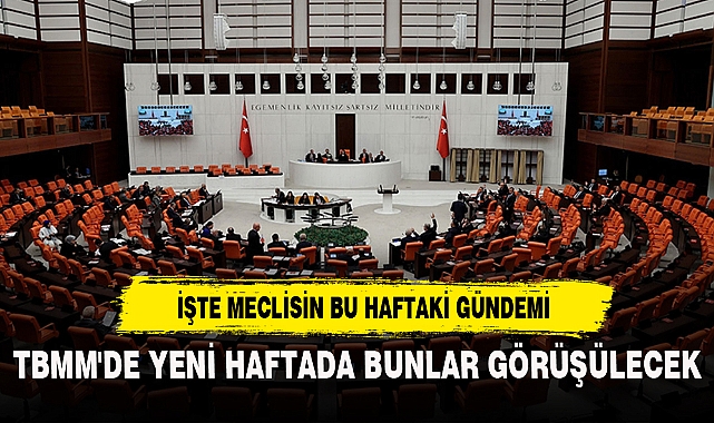 TBMM'DE YENİ HAFTADA BUNLAR GÖRÜŞÜLECEK