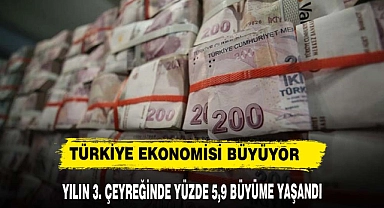 Türkiye ekonomisi yılın üçüncü çeyreğinde yüzde 5,9 büyüdü