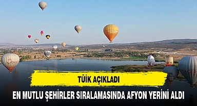 Türkiyenin en mutlu şehirleri listelendi Afyon kaçıncı sırada ?