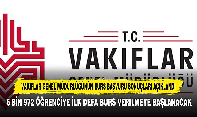 Vakıflar Genel Müdürlüğünün Burs Başvuru Sonuçları Açıklandı