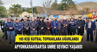 165 kişi UMRE ibadeti için uğurlandı