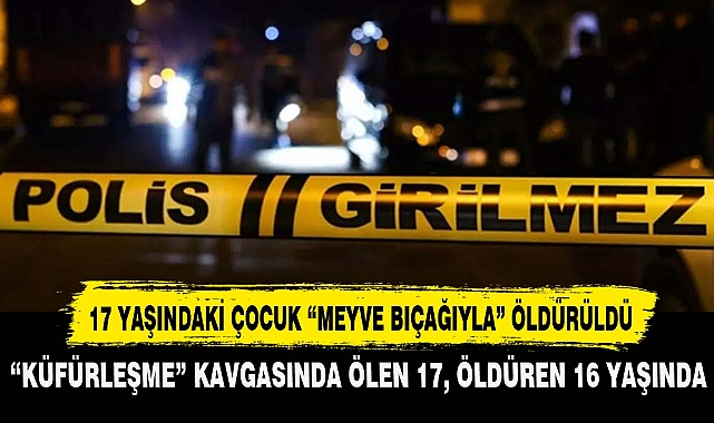 17 Yaşındaki Çocuk "Meyve Bıçağıyla" Öldürüldü