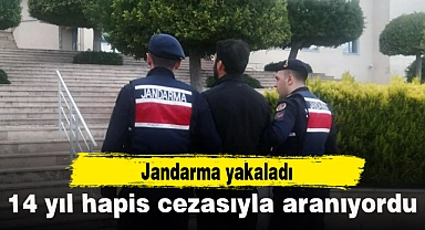 17 yıl 14 ay hapis cezası ile aranan şahsı jandarma yakaladı
