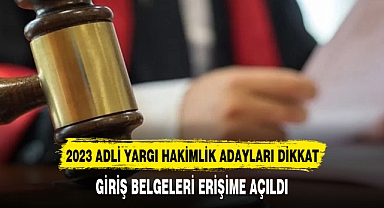 2023-Adli/İdari Yargı Hakimlik Sınavları giriş belgeleri erişime açıldı