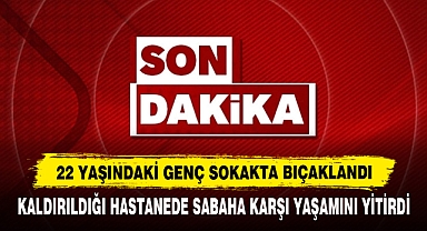 22 Yaşındaki Genç Sokakta Bıçaklandı