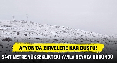 2447 Metre Yükseklikteki Yayla Beyaza Büründü