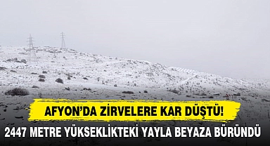 2447 Metre Yükseklikteki Yayla Beyaza Büründü