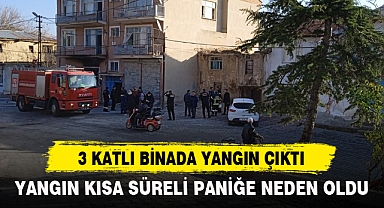 3 Katlı Binada Yangın Çıktı