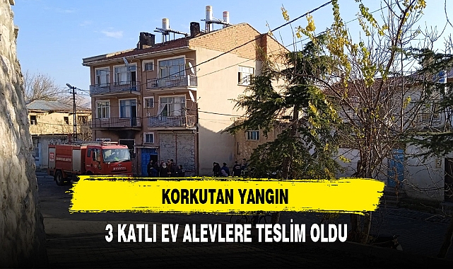 3 katlı ev alevlere teslim oldu!