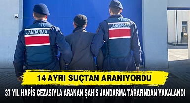 37 Yıl Hapis Cezasıyla Aranan Şahıs Jandarma Tarafından Yakalandı