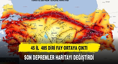 45 il, 485 diri fay: Son depremler haritayı değiştirdi