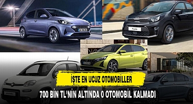 700 BİN TL'NİN ALTINDA SIFIR OTOMOBİL KALMADI
