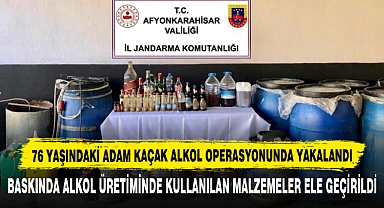 76 Yaşındaki Adam Kaçak Alkol Operasyonunda Yakalandı