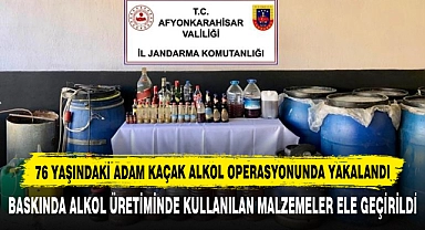 76 Yaşındaki Adam Kaçak Alkol Operasyonunda Yakalandı