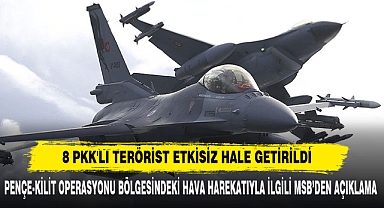 8 Pkk'lı Terörist Etkisiz Hale Getirildi