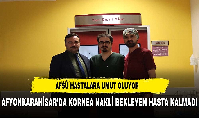 AFSÜ Hastalara Umut Oluyor