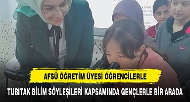 AFSÜ öğretim üyesi ortaokul öğrencileriyle söyleşi gerçekleştirdi