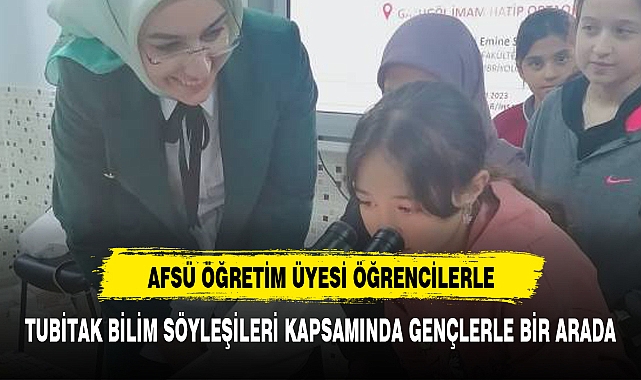AFSÜ öğretim üyesi ortaokul öğrencileriyle söyleşi gerçekleştirdi