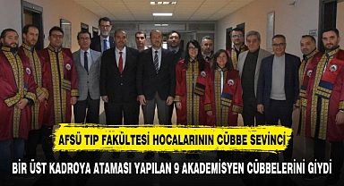 AFSÜ Tıp Fakültesinde Kadrosu Yükselen Akademisyenler Cübbelerini Giydi