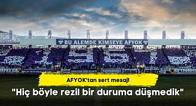 AFYOK'tan sert mesaj: "Hiç böyle rezil bir duruma düşmedik"