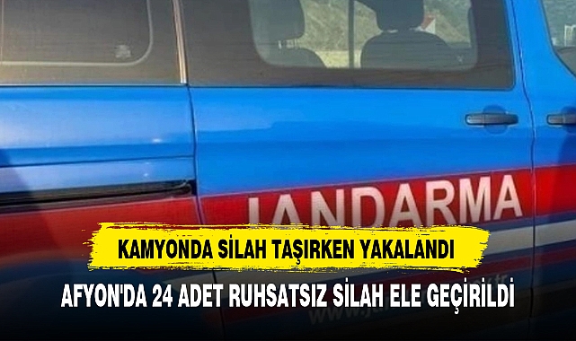 AFYON'DA 24 ADET RUHSATSIZ SİLAH ELE GEÇİRİLDİ