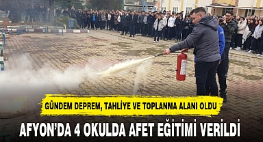 AFYON’DA 4 OKULDA AFET EĞİTİMİ VERİLDİ