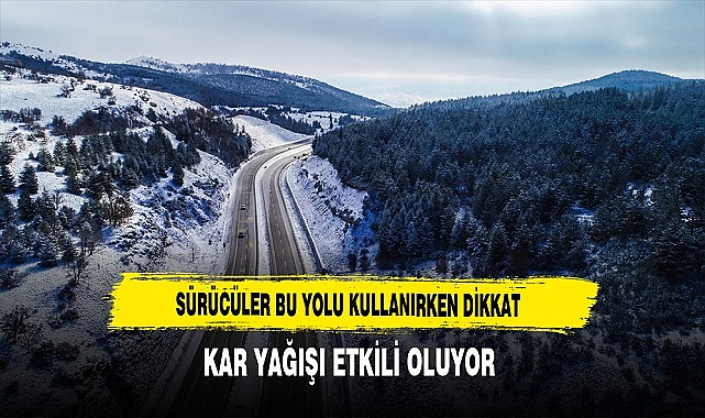 Afyon'da Bu Yolu Kullanacaklar Dikkat. Kar Yağışı Etkili Oluyor