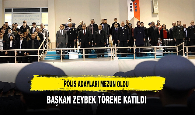Afyon'da Polis Adayları Mezun Oldu. Başkan Zeybek Törene Katıldı